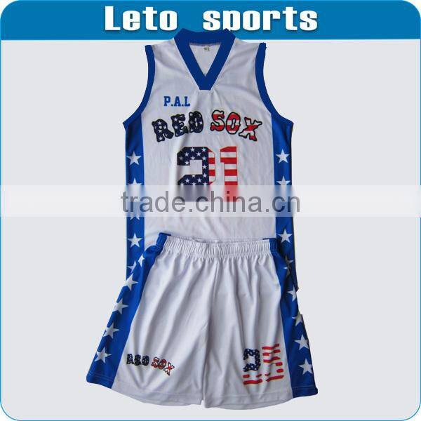100% polyester basketball Jersey M size to 4X free design basketball jerseys