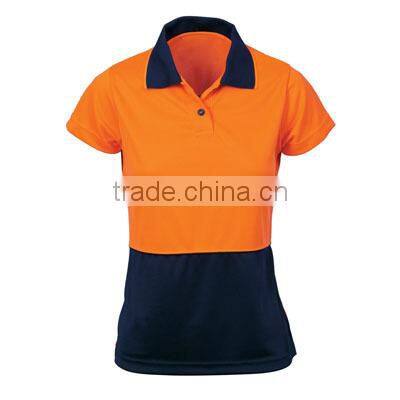 Custom made reflective polo shirt with pique with high quality made in china