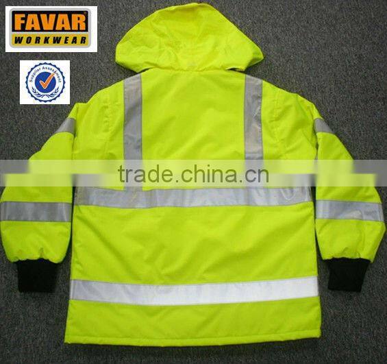 workers winter 3M waterproof windproof reflective safety parka jacket