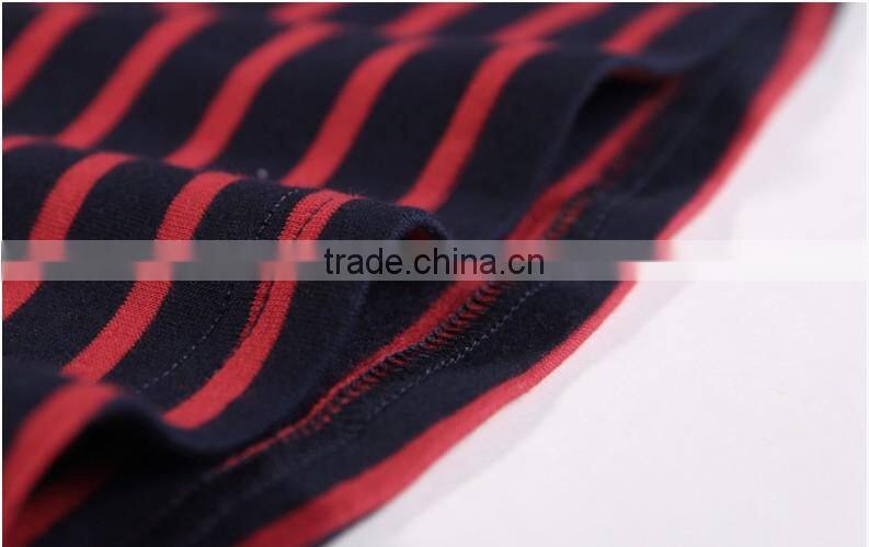 women big size red and white striped t-shirt short and long sleeves