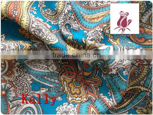 shaoxing cicheng textile high qulity printed sateen rayon fabric