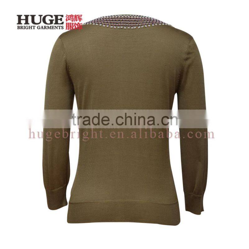 Beaded silk knitwear cardigan manufacturers