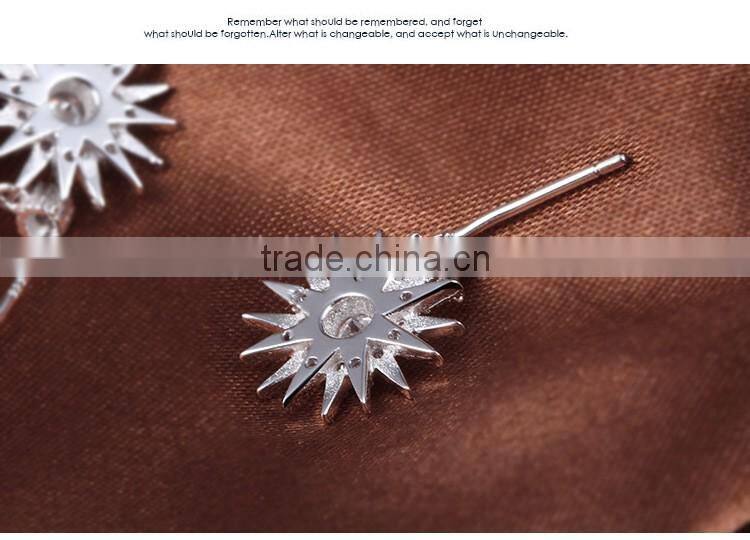 Minimalist Jewelry, Silver Sunshine Stud Earrings, 925 Sterling Silver Sun Earrings