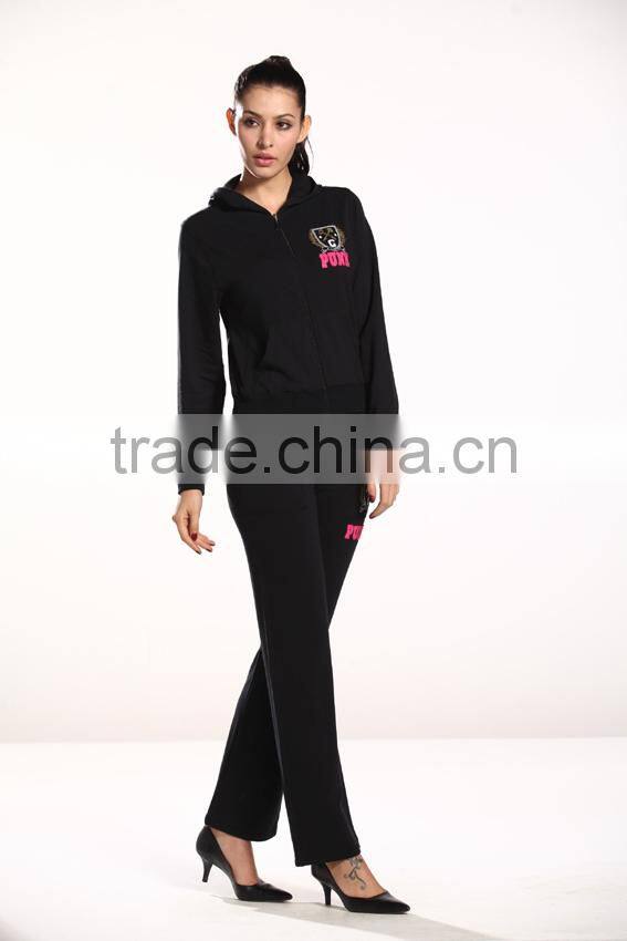 Custom velour high quality sexy womens wholesale gym wear
