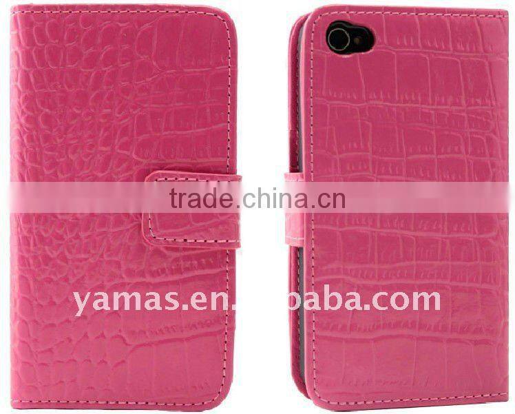 Popular PU CROCO for mobile bag with credit card&changes