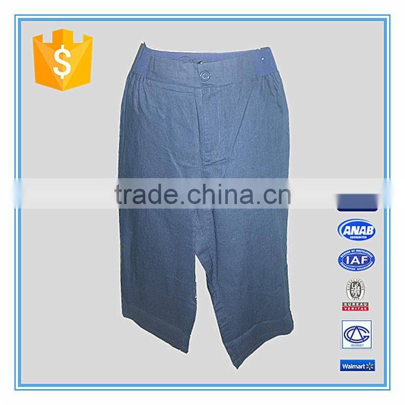 2016 New Arrival High Quality 100% Cotton Lady Capris