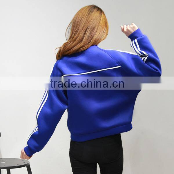 100%cotton raglan sleeves baseball cloth jacket women