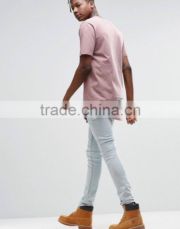 Factory direct wholesale cheap t shirts 2016 custom printed men longline full size t-shirt