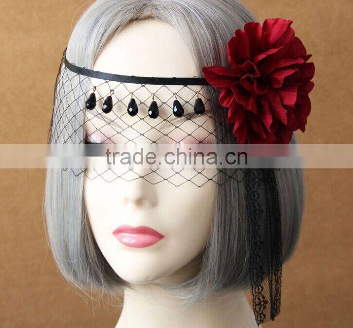 Halloween Masquerade Party Masks,White Lace Mask,Dancing Half Face Veils