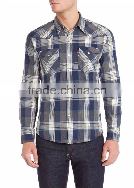 wholesale dress shirt men plaid stylish flannel shirts
