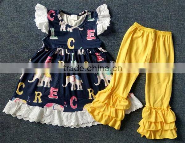 Cartoon Halloween Girls Clothing Sets of Printed Long Sleeve Baby Wholesale outfit Clothes