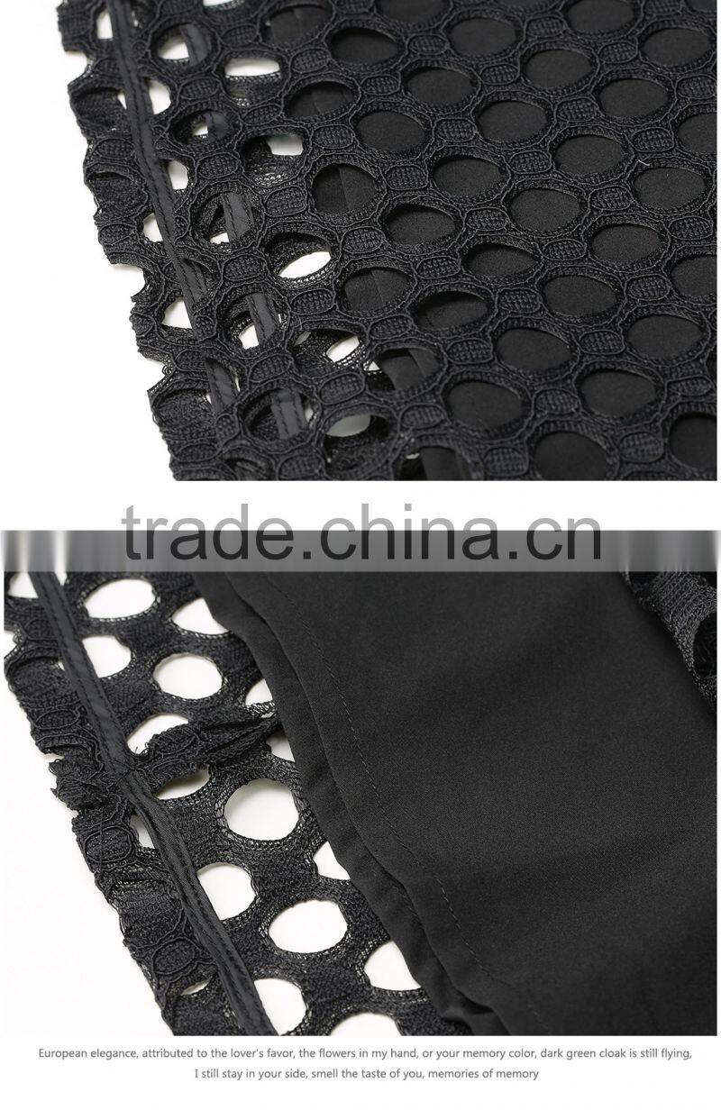 OEM fashion latest black dresses , lace wholesale women dresses summer