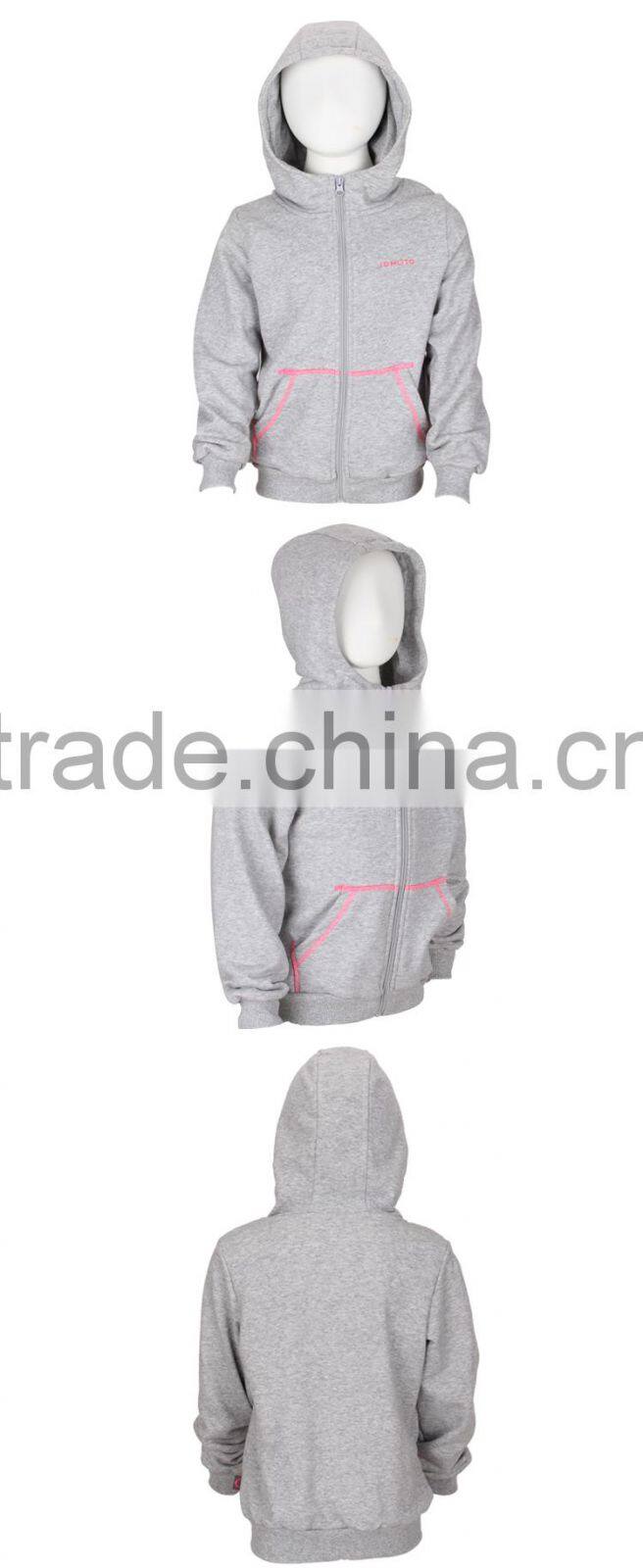 Hot Sale Long Sleeve Zipper Up Custom Sports Gym Hoodie for Kids
