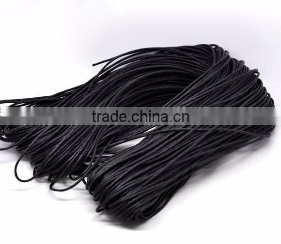 Wholesale Black Waxed Cotton Necklace Cord 2mm