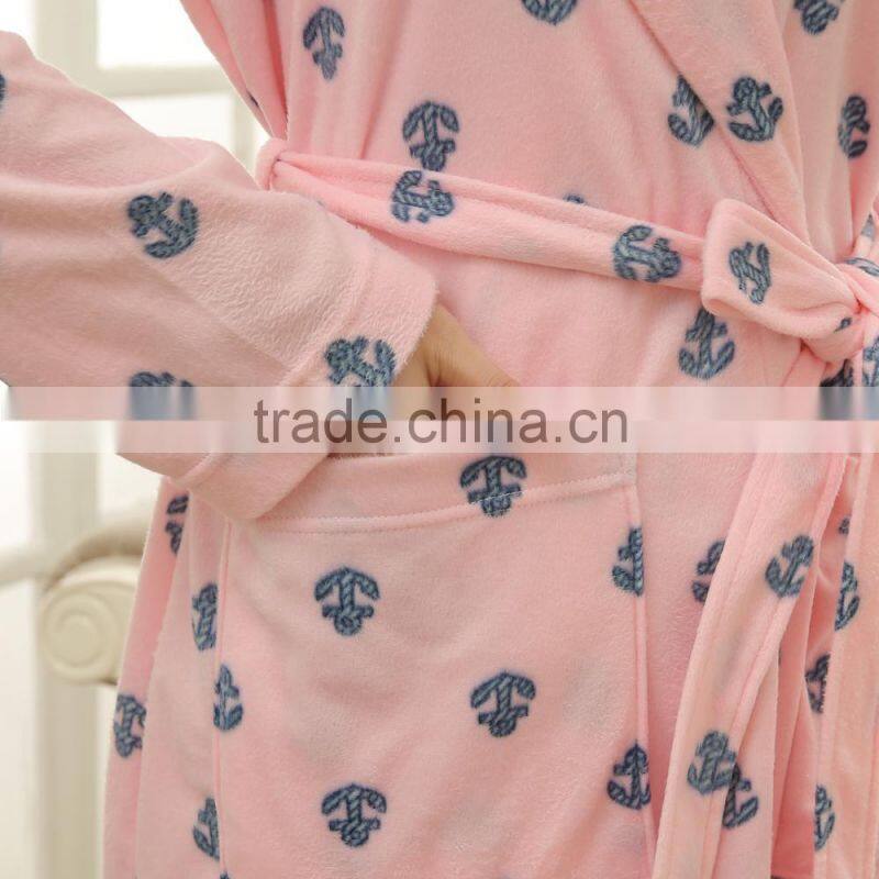 colorful micro polar fleece for girls bathrobe
