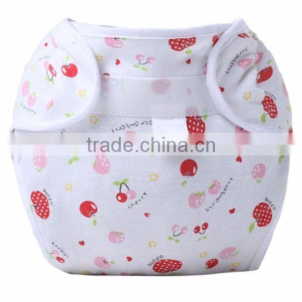 cute animal pattern printed 100% cotton reusable sleepy baby cloth diaper