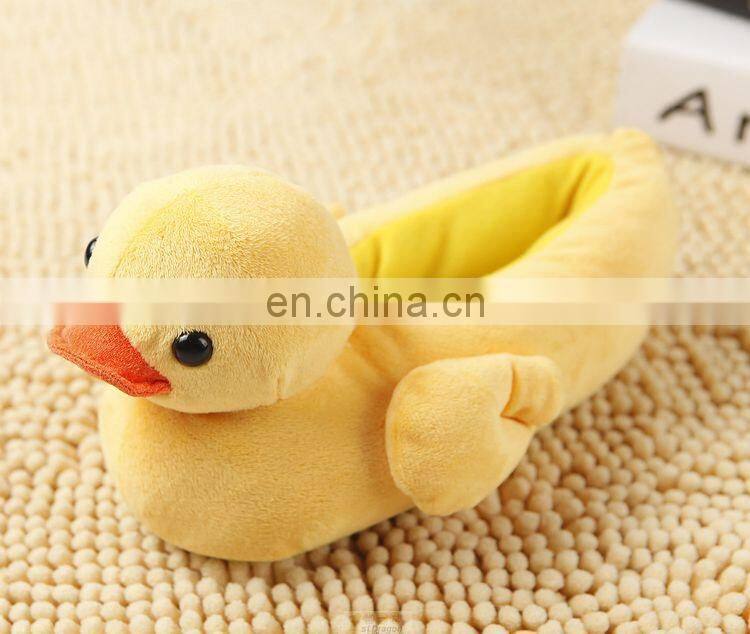 Cute duck animal winter plush winter warm slipper for children