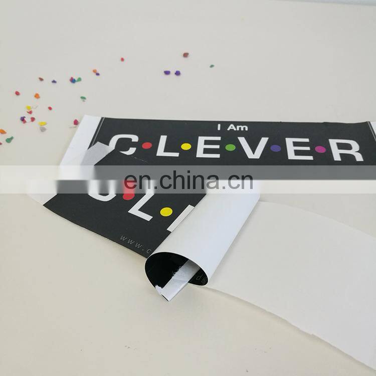 china printing company waterproof self adhesive logo printing piece paper sticker