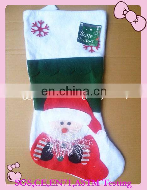cheap plush christmas sock for baby gift