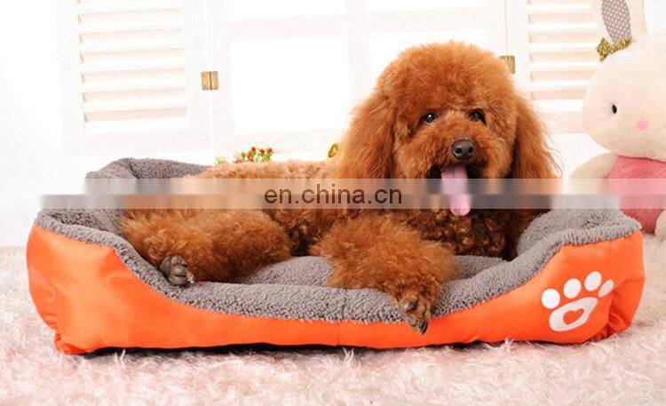 Paw logo printed funny soft stuffed plush pet house