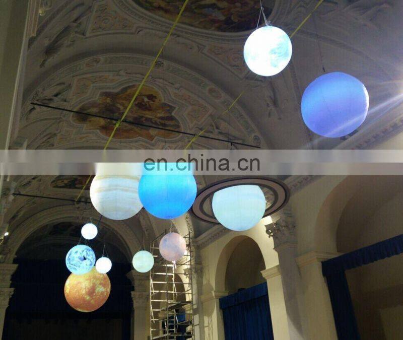 Stage Decorations Inflatable LED Ceiling Lighting Star Shaped Light Balloon
