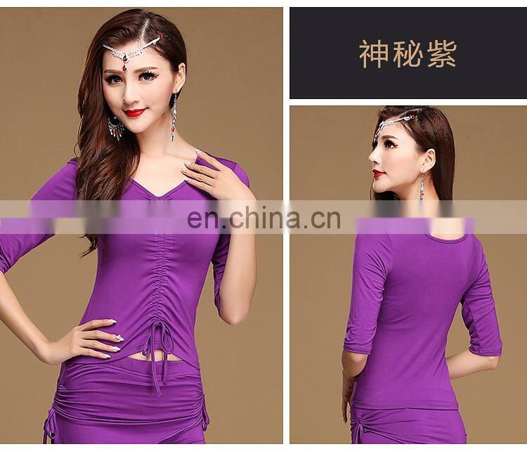 S-3100 Practice modal half long sleeve belly dance top wear