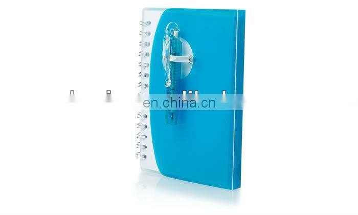 Professional PP Pocket Spiral Notebook with Pen