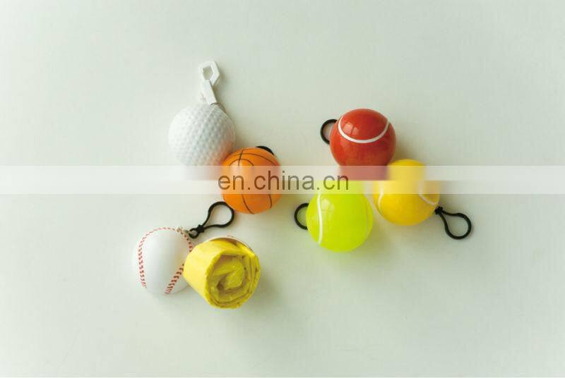 EMERGENCY PONCHO BALL WITH KEYCHAIN