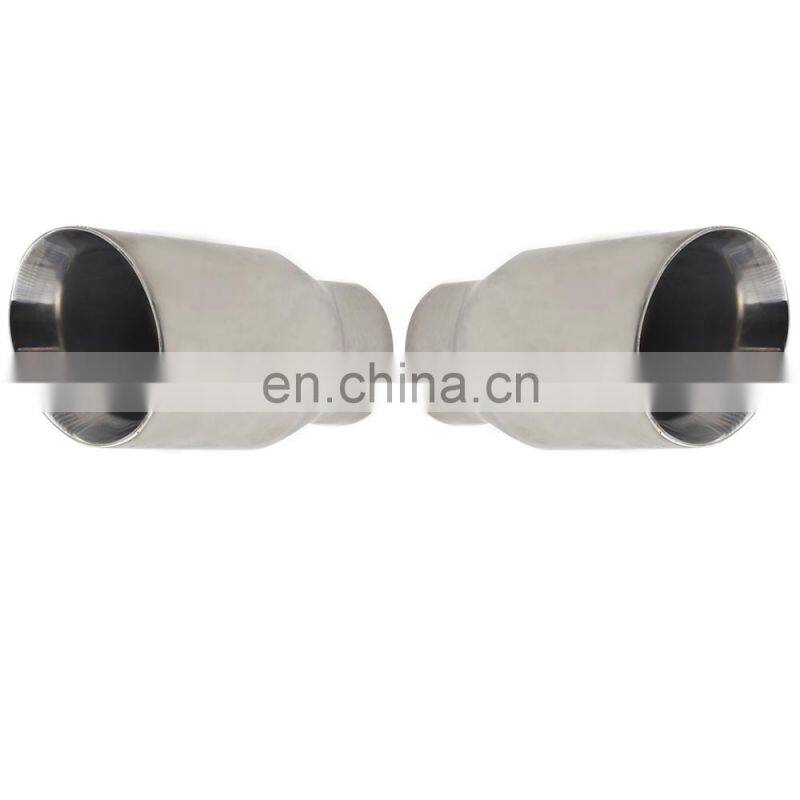 3" inlet 4" outlet 7" Long Polished Double Wall 304 Stainless Steel Exhaust Tip