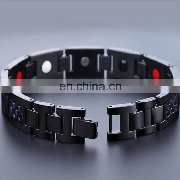 Far infrared 3000 gauss titanium magnetic therapy bracelet