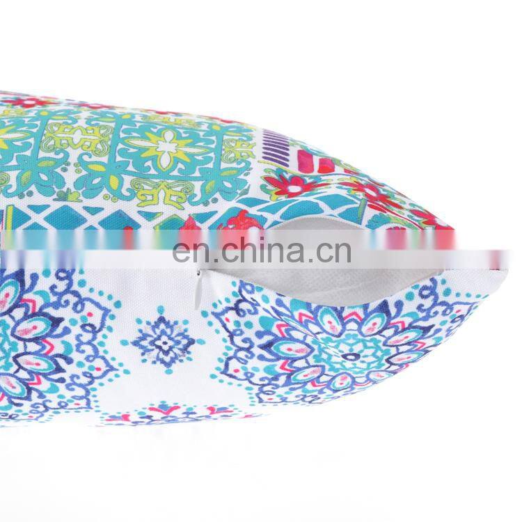 Cozy Bolster Pillow Cases Covers for Couch Bed Sofa Manual Hand Painted Print Vintage Mandala Flora Outdoor Cushion