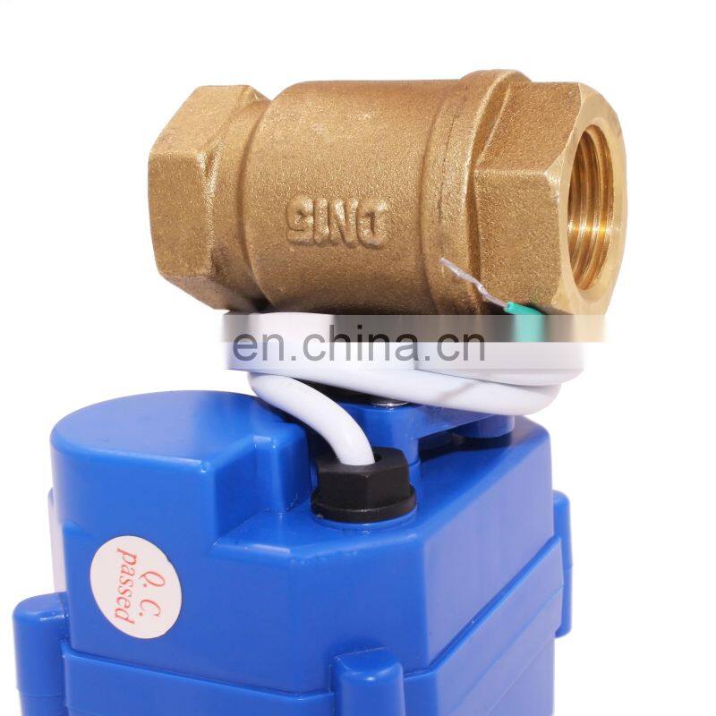 Fail safe Motorized brass ball valve with auto return from Chinese motorized ball valve supplier