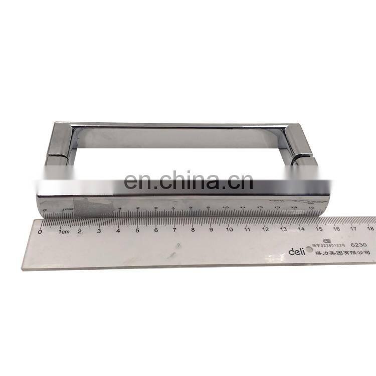 Factory direct sale stainless steel inox glass adjustable entrance sliding design square pull door handle