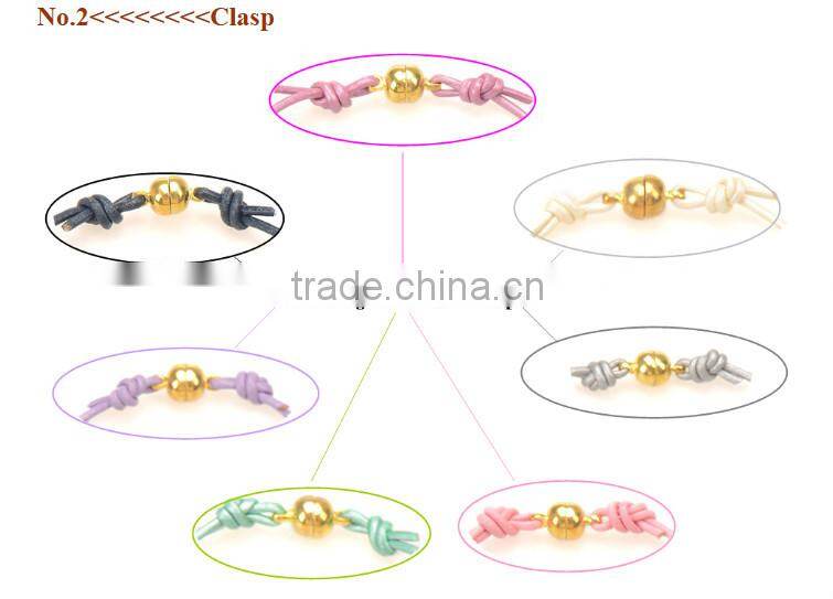 copper leather banglrs brass magnetic bracelet benefits for 2015 hot sale