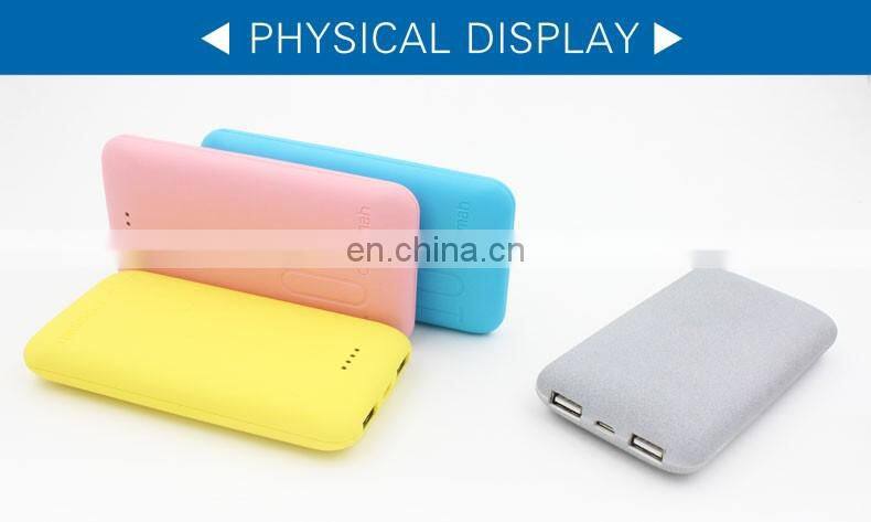 rohs Macaron color smart 10000mah mobile charger Portable battery popular sale on ALibaba