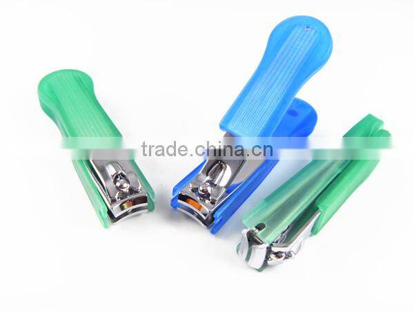 2014 new arrival stainless steel baby nail clipper plastic cover nail clipper
