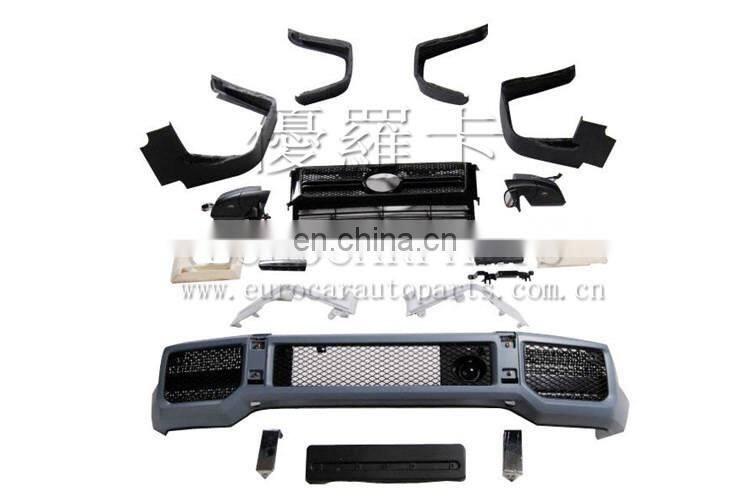 G CLASS W463 G55 G500 A-style body kit PP material front bumper fog light covers with LED front grille over fenders side mirrors