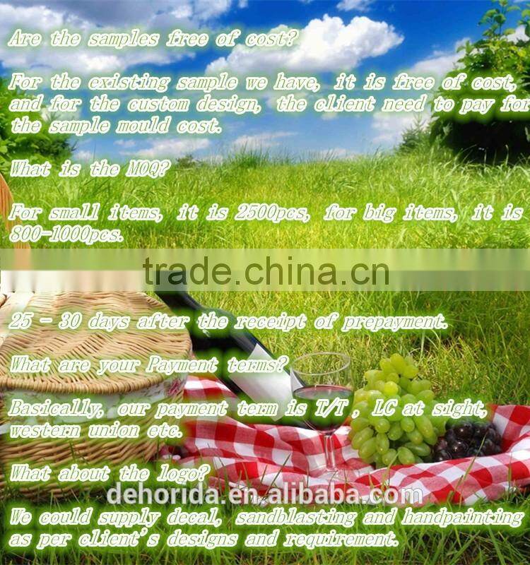 Hand made wholesale borocilicate glass carafe