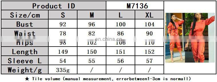 Wholesale custom women's suits long sleeve loose solid color casual and comfortable Lantern sleeve jumpsuit fashion