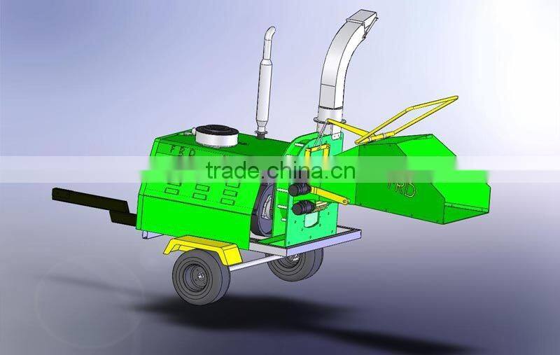 Wood chipper with Diesel engine