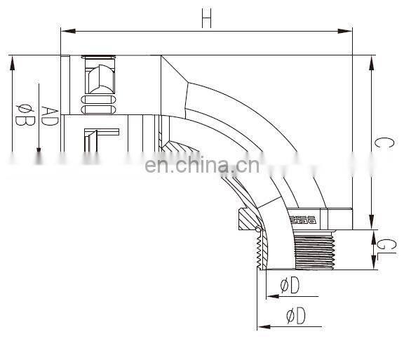 CE ROHS Reach Certificate High Quality Metric Elbow PVC Flexible Conduit Fittings with Metal External Thread