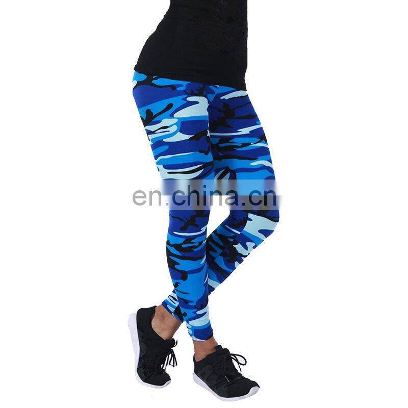 Wholesale Custom Made Women Leggings High Elastic Skinny Camouflage Legging