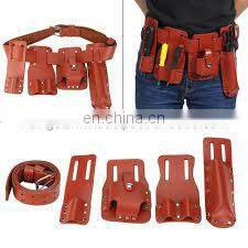 Leather Scaffolding Leather Tool Belt Pouch Scaffolding Tool pouch Set with Tool Holder for Level Spanners Hammer
