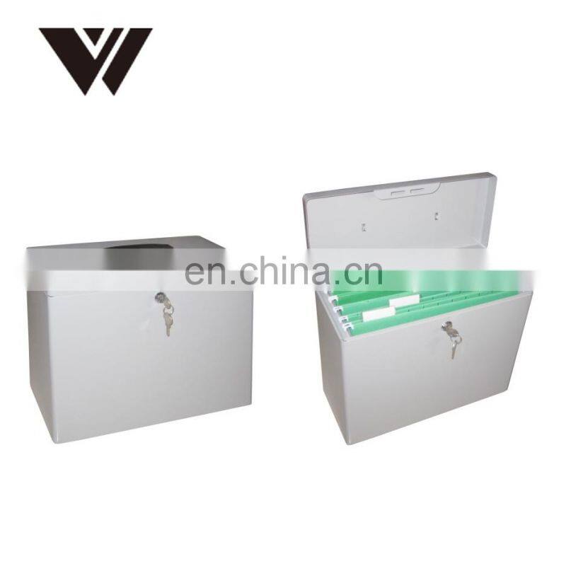High Quality Durable Heavy Duty Portable Stainless Steel Stationeries Document Case Metal File Storage Box Case