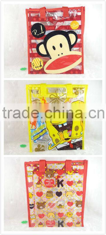 printed plastic heavy duty clear large pvc bag