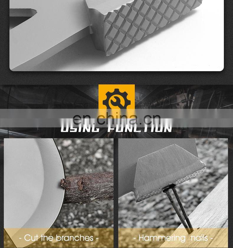 Camping Kit Multi Function Stainless Steel Axe Camping Axe With Sheath Rubber And Plastic Material