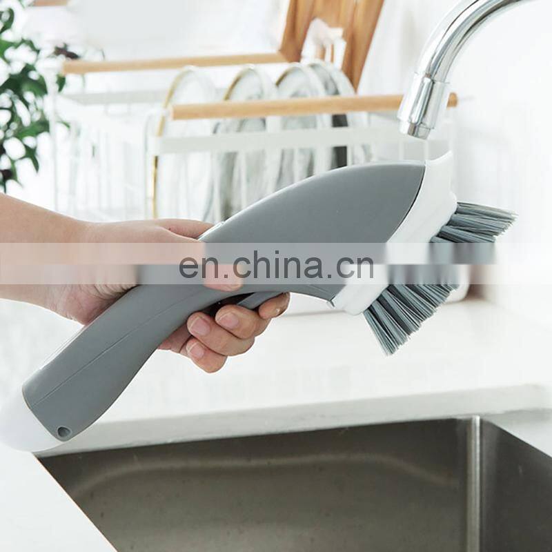 Multifunctional Kitchen Bathroom Cleaning Brush Automatic Liquid Addition Long Handle Ceramic Tile Wall Gap Brush Home Tools