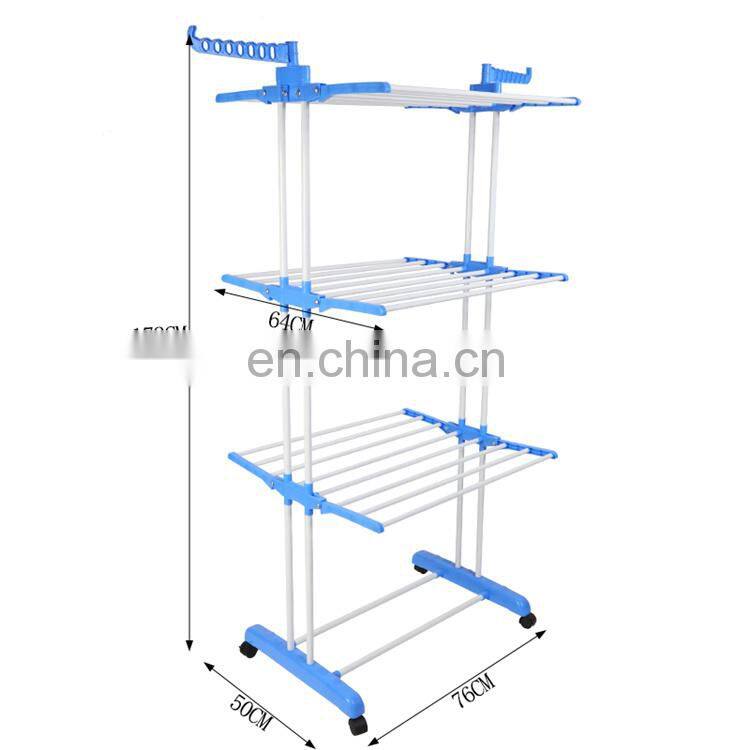 Multifunctional clothes rack floor to floor 4-layer clothes rack balcony simple shoe rack