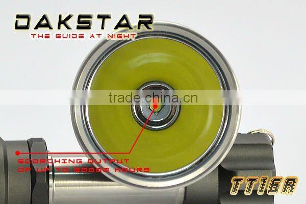 DAKSTAR TT16A 1050LM 18650 High Power Aluminum Police Emergency LED Tactical Flashlight With CREE