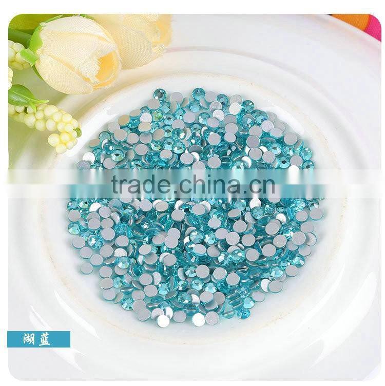 Colored Hot Fix Rhinestone For Clothing,Flatback Loose Iron On Rhinestone Light Blue Jewelry Findings Charms